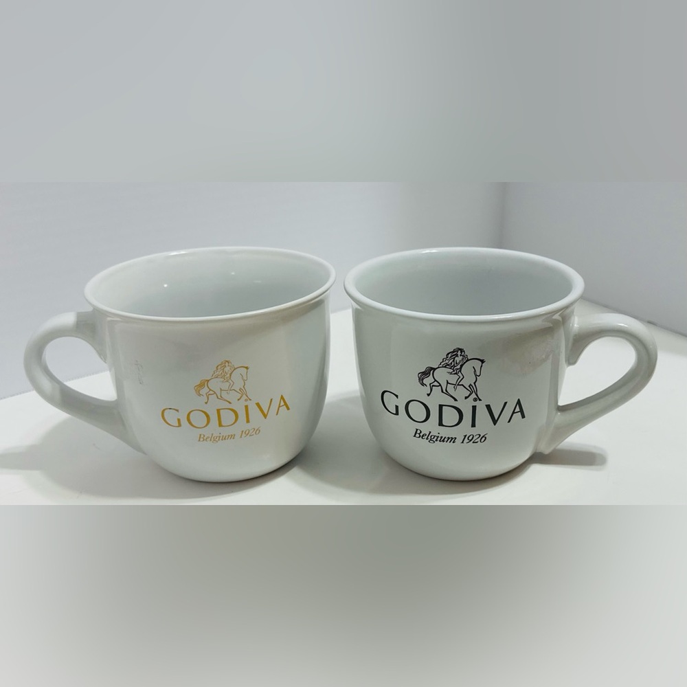Godiva Large Coffee Mugs Belgium 1926 2 total